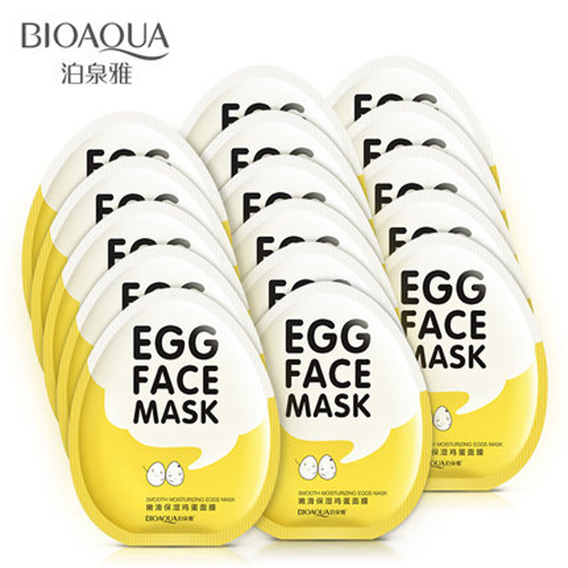 

BIOAQUA Egg Facial Mask Smooth Moisturizing Face Mask Oil Control Shrink Pores Brighten Wrapped Masks Skin Care