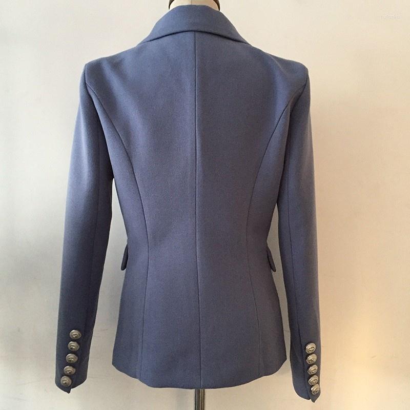 

Women' Suits Quality Top Fashion Women Blazers Notched Collar Double Breasted Slim Fit Jacket Metal Button Office Ladies Workwear Blazer, Picture shown