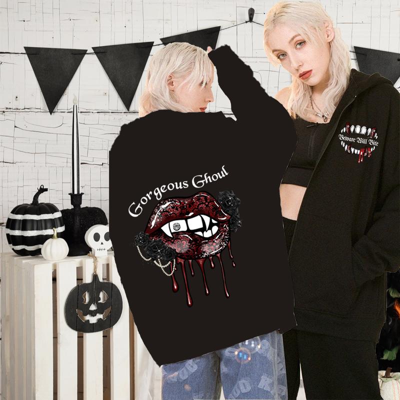 

Men's Hoodies Gorgeous Ghoul Printing Zip HoodieCoat Solid Autumn Winter Fleece Long-Sleeved Simple Black Harajuku Halloween Hoodie, Gmhalloween1537-1558