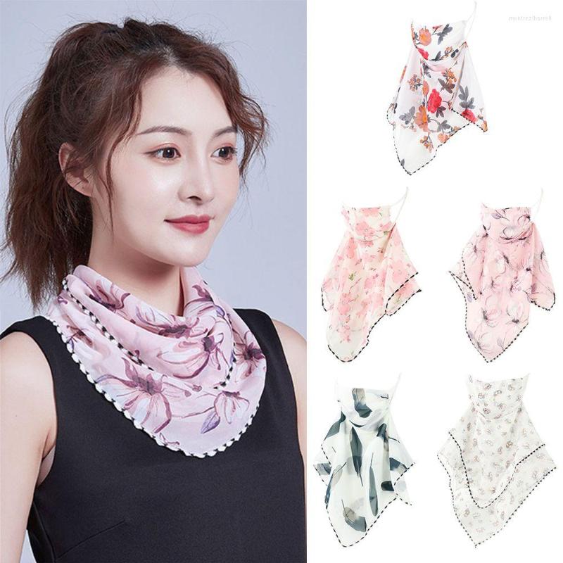 

Bandanas Accessories Sun Protection Dust-proof Windproof Ear Hanging Half Face Cover Neck Scarves Breathable Triangle Bandana