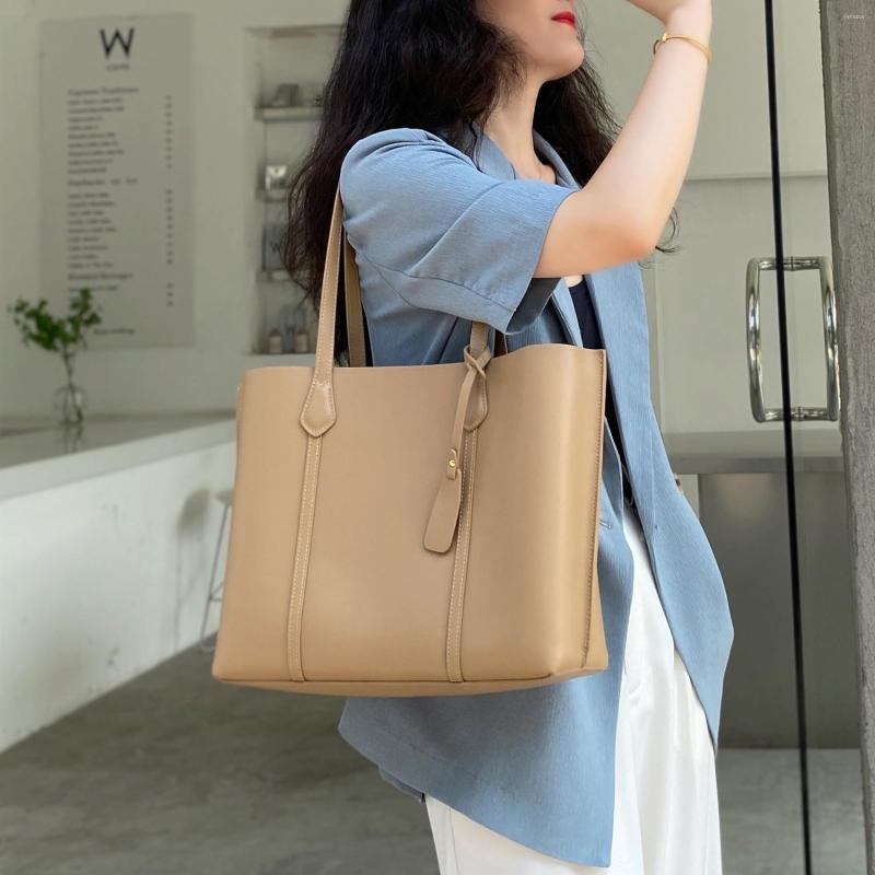 

Evening Bags Large Capacity Tote Genuine Leather Women Handbag Shoulder Bag, Black