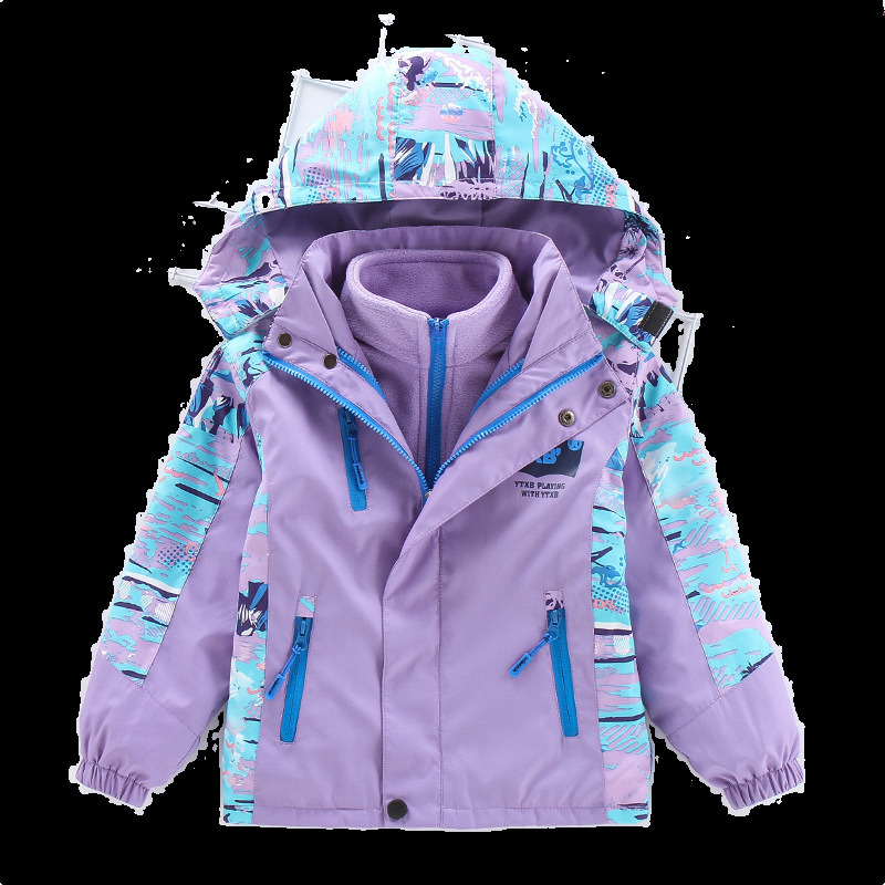 

Jackets a cap detachable girls trench coat remove ski wear foreign trade clothing middle aged children s jacket 6 12 years old 221010, Pink