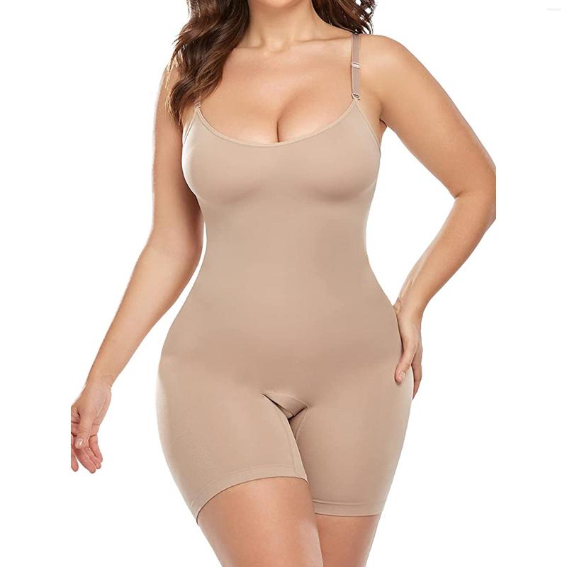 

Women' Shapers Body Shapewear Women Seamless Shaper Tummy Control Fajas Colombianas Modeling Strap BuLifter Slimming Waist Trainer Bodysuit, Beige