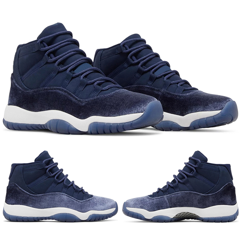 

Basketball Shoes 11 Velvet Midnight Navy 11s Men Women Sports Sneakers Size 36-47