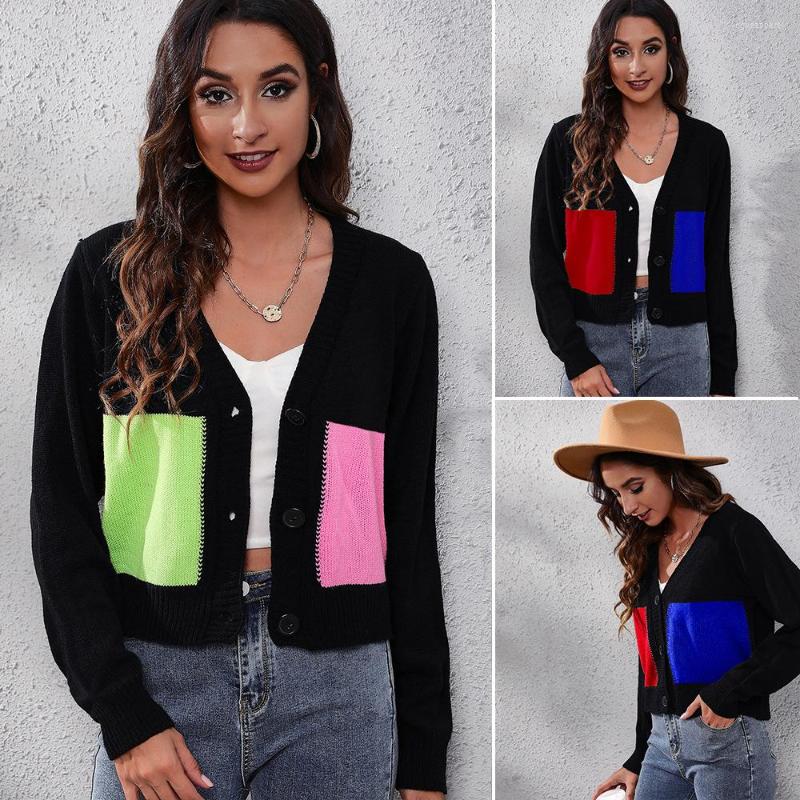 

Women' Knits 2022 Women Patchwork Knitted Long Cardigans C Spring Autumn Loose Casual Preppy Style Thick Sweaters Jumpers Female Knitting, Xam1553a