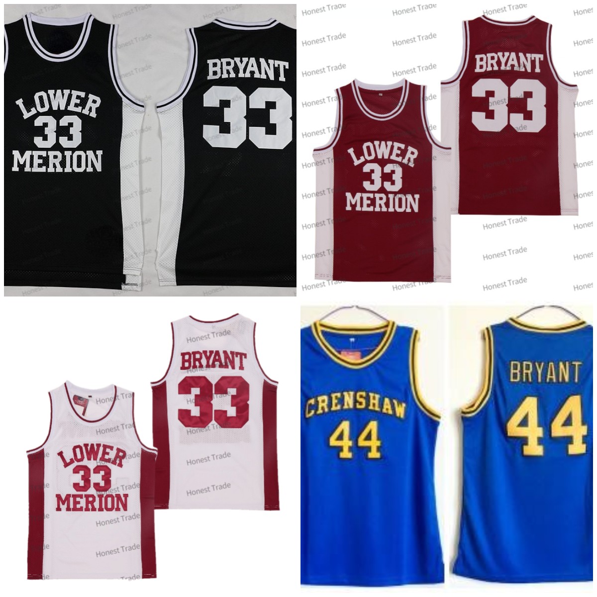 

NCAA Hightower Basketball jersey 44 blue Lower Merion 33 Red Black High School Mens Stitched, Men jersey