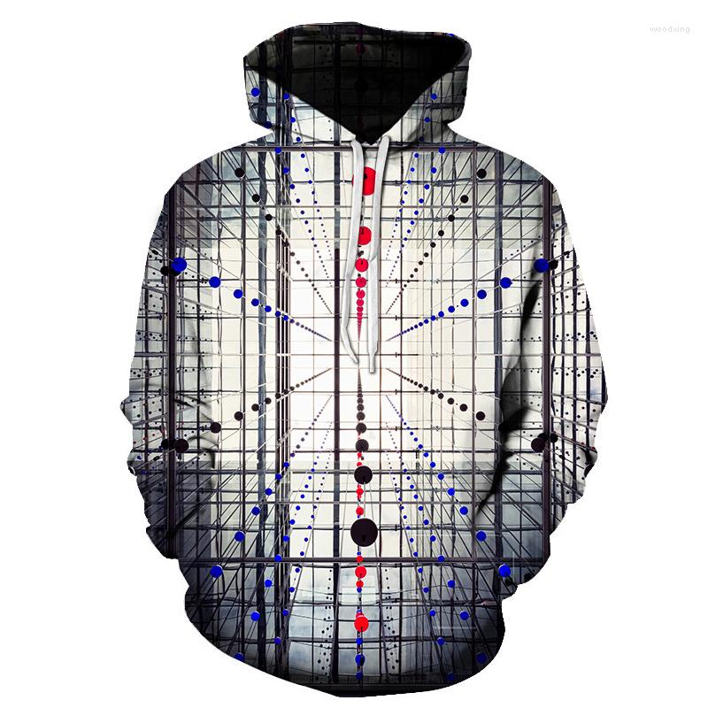 

Men's Hoodies Line Art Abstract 3D Printing Pattern Hooded Sweater Long-Sleeved Spring/Autumn Men/Women Couples Pullover, Picture color