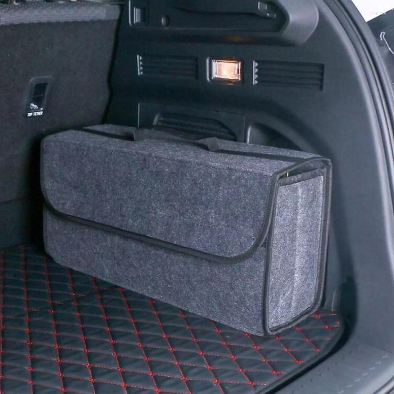 

Car Organizer Large Anti Slip Compartment Boot Storage Tool Bag Trunk Soft Felt Box Accessories