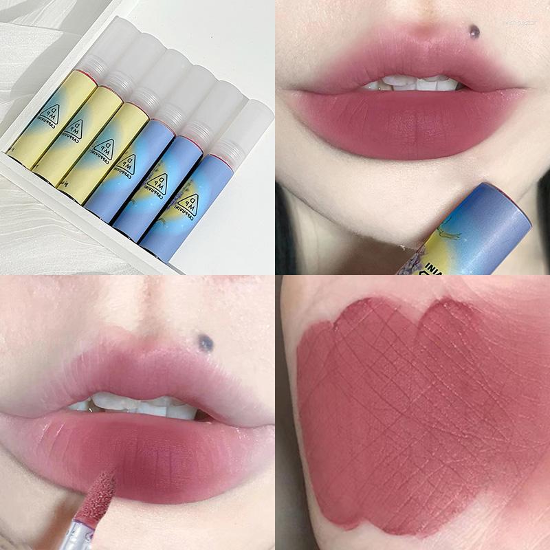

Lip Gloss Rose Pink Matte Glaze Velvet Liquid Lipstick Pigment Lasting Water Proof Cosmetics Sexy Red Tint Makeup Korean, 953