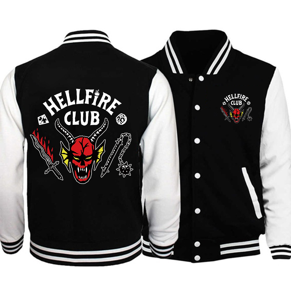 

Men's Jackets Hellfire Club Stranger Things 4 Jackets Women Men's Couple Baseball Jacket Coat Autumn Streetwear 221010, Pink