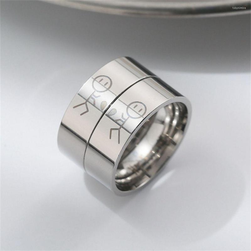 

Wedding Rings Gifts Party Women Romantic Fashion Engagement Titanium Steel Couple Ring Vintage Heart