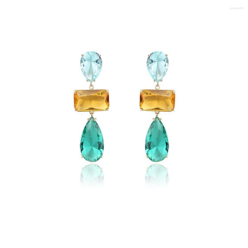 

Dangle Earrings Cubic Zircon Drop For Wedding Crystals Earring Bride Women Girl Gift CE10906