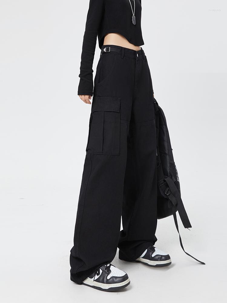 

Women' Pants 2022 Autumn Black Casual Baggy Wide Leg Sweatpants High Waist Streetwear Cargo Womens Hippie Joggers Trousers Y2k Clothes, White