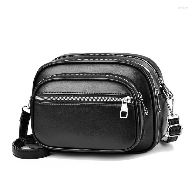 

Evening Bags Luxury Designer Women's Bag PU Soft Leather Multilayer Cell Phone And Purse Key Shoulder Fashion Ladies Messenger, Black