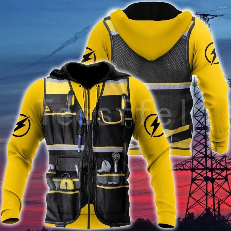 

Men's Hoodies Electrician Worker 3D Print 2022 Fashion For Men/Women Hooded Sweatshirt Zipper Casual Unisex Pullover E10, Sweatshirts