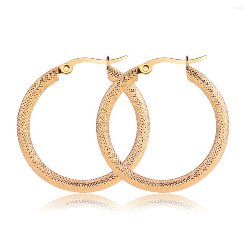 

Hoop Earrings FIREBROS Trends Women Stainless Steel 40mm Big Circle Boho Gold Silver Color Drop
