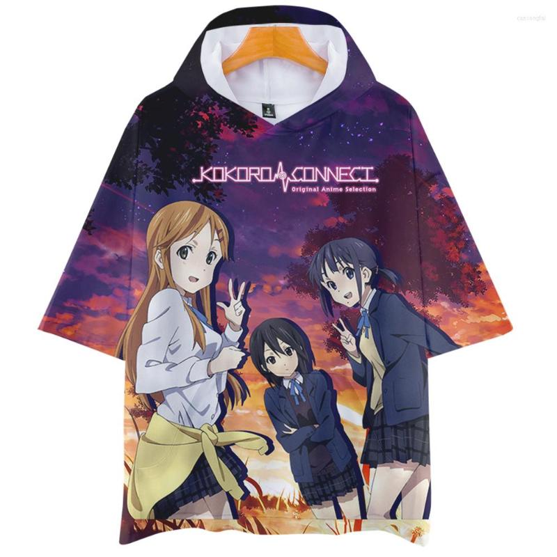

Men's T Shirts Harajuku Summer Anime Kokoro Connect Hooded Shirt 3D Printed Men Women T-shirt Boys/Girls Casual Short Sleeve Tees Tops, Zh09229