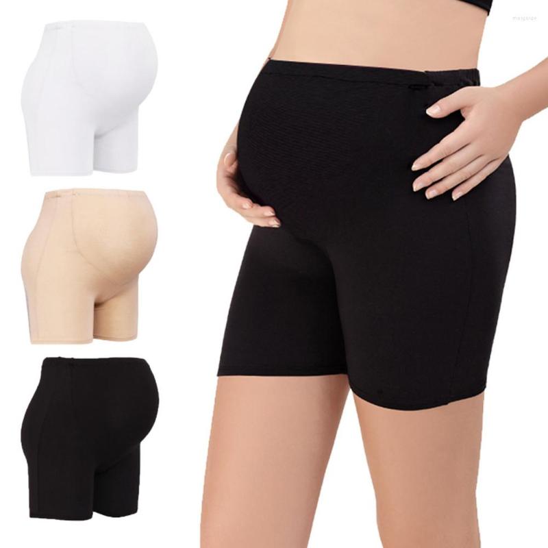 

Women's Panties Women Pregnant Solid Color Black/White/Skin Safety Short Pants Abdominal Girth/75-145cm Hip/80-150cm High Waist