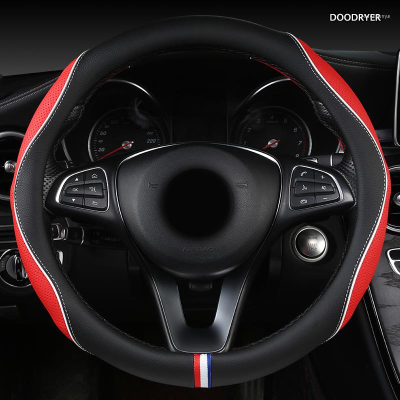 

Steering Wheel Covers DOODRYER Leather Car Cover For Audis A1 A3 A4 A4L A5 A6L A7 A8 Q3 Q5 Q7