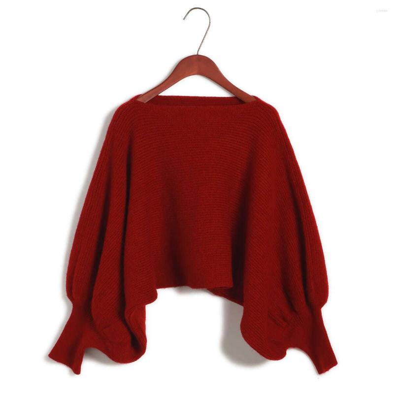 

Women's Sweaters Women Dolman/batwing Puff Sleeve Loose Pullovers Knits Winter Tops Woolen Female Outfits Vintage Clothes, Black