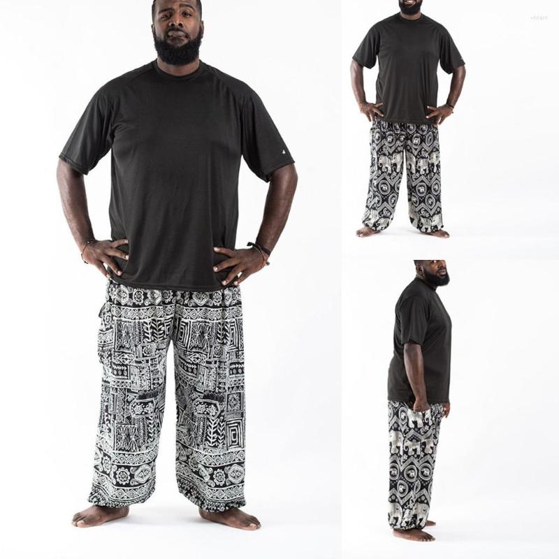 

Men's Pants Men Casual Loose Yoga Trousers Baggy Boho, Black