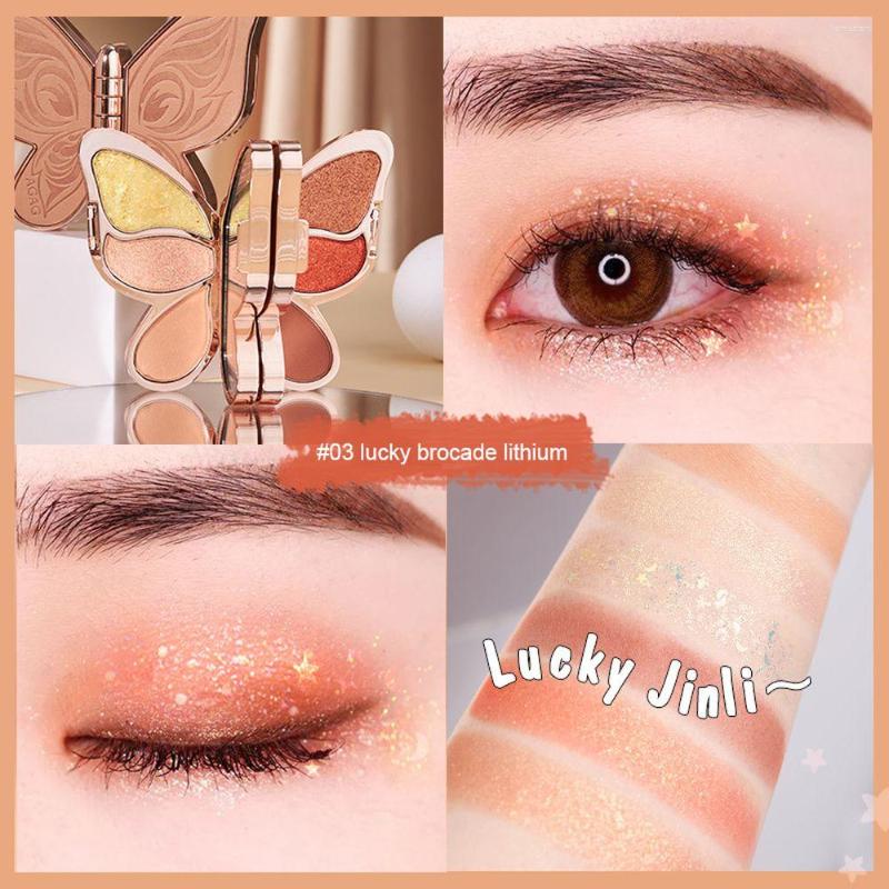 

Eye Shadow 12g Butterfly Eyehadow 6 Colors Lucky Koi Eyeshadow Palette Glitter Shimmer Powder Matte Cosmetica, 01