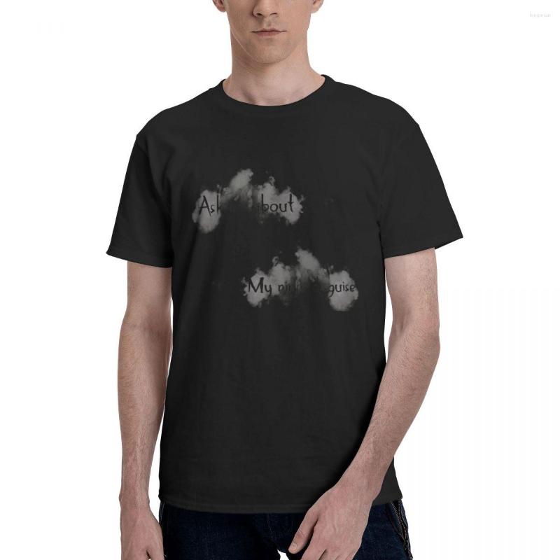 

Men' T Shirts Ask Me About My Ninja Disguise Men Fun Tee Shirt Short Sleeve Crewneck T-Shirt Pure Cotton Printed Clothing, Beige