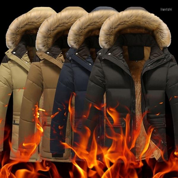 

Men's Down Winter Men 's Jacket Youth Large Size Men' S Cotton - Padded Thickening Short Clothes Hooded Coat, Black