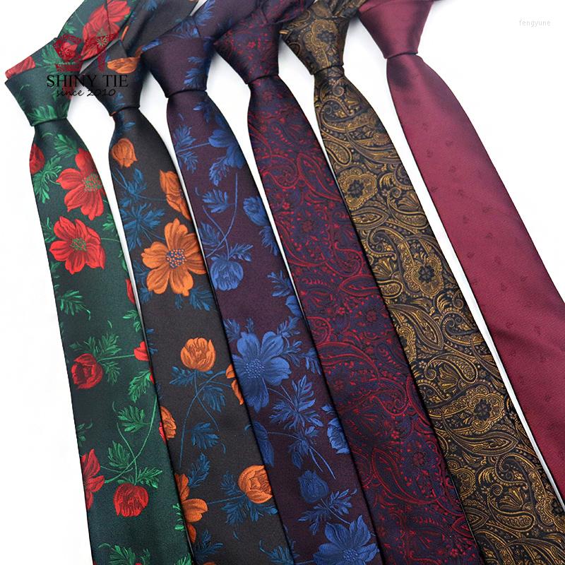 

Bow Ties Luxury Accessories Formal Gifts Vintage Red Wedding Party 7cm Polyster Floral Neck For Men