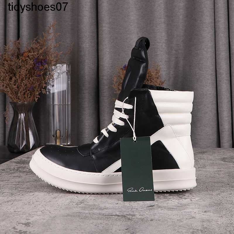

designers Ro men's large hook board shoes men's fashion black and white inverted triangle high top shoes men's thick soles high height lovers', Classic triangle white