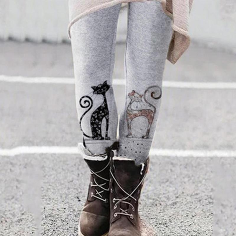 

Women' Leggings 40# Women Christmas Printed Jegging Elastic All-match Slim Casual Long Boot Pants Fashion Print, Gy