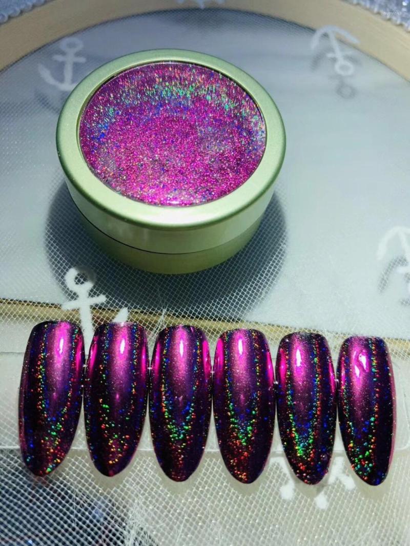 

Nail Glitter Pink Galaxy Holographic Pearl Pigment Flakes Rainbow Effect