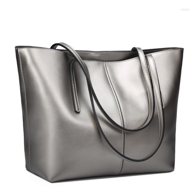 

Evening Bags Ladies Large Capacity Soft Leather Tote Handbag Shoulder Messenger Purses And Handbags For Women Genuine Bag, Black large