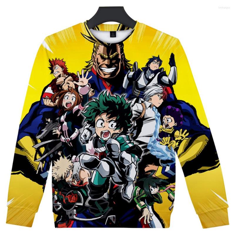 

Men's Hoodies Luxury Ronde Hals Sweatshirt Mannen/vrouwen Harajuku O-hals Kleding Anime Mijn Hero Academia Midoriya Izuku Alle Misschien 3D, Yh02