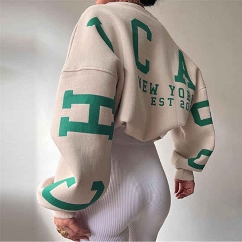 

Womens Hoodies Sweatshirts Streetwear Sweatshirt Women Fashion Letter Printed Loose Autumn Casual Crew Neck Long Sleeve Ladies Hoodie 221010, 01 camel