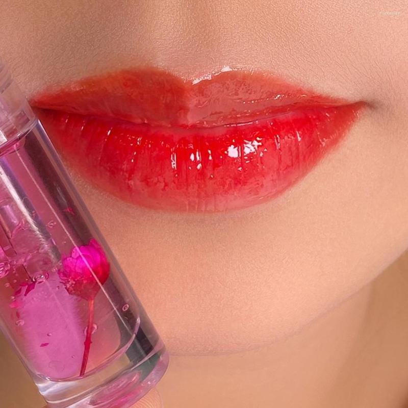 

Lip Gloss 5 Colors Flower Daisy Glass Private Label Magic Color Changing Clear Moisturizing Lipstick Low MOQ Sexy Lips, 5 pieces no logo