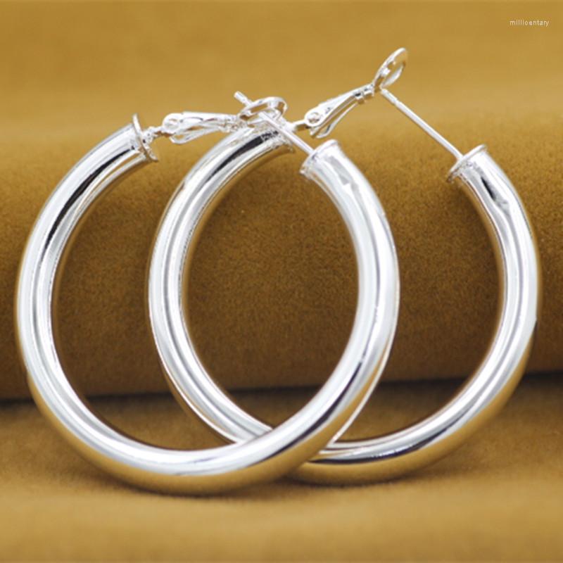 

Hoop Earrings 925 Sterling Silver Earring For Women Large Luxury Design Good Quality Vintage Wedding Jewelry