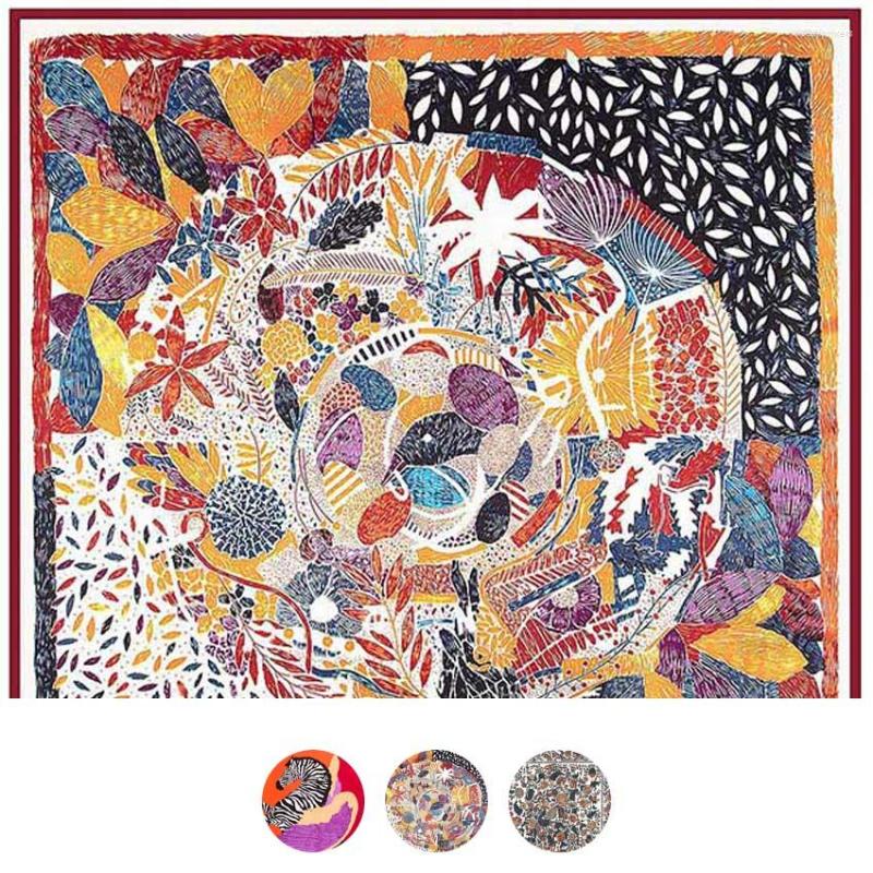 

Scarves Woman Scarf Luxury 130 Large Women Designers 130cm Twill Silk Shawls