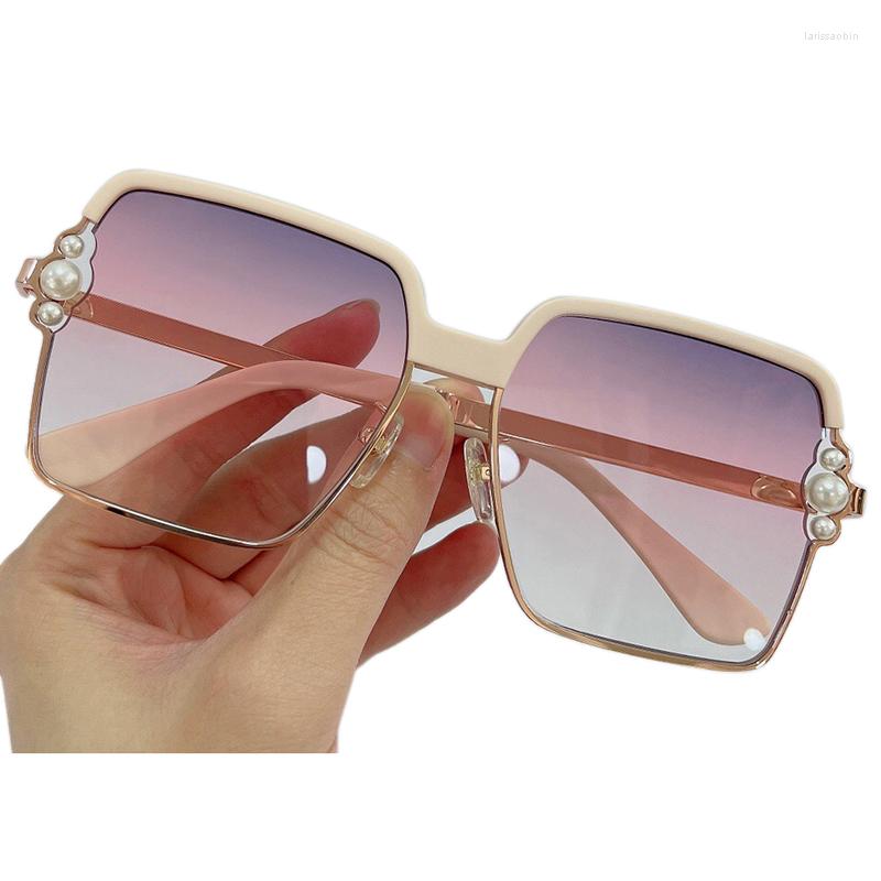 

Sunglasses 2022 Fashion Square Women Men Alloy Frame Gradient UV400 Protection Feminino