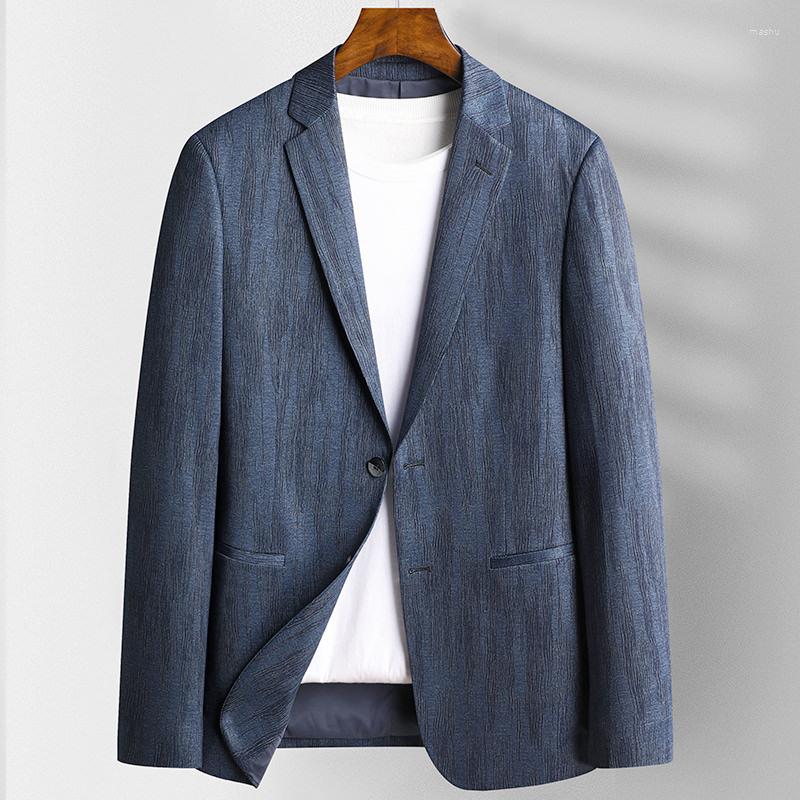 

Men's Suits Spring 2022 Autumn Mens Business Jackets Single Breasted Slim Solid Fashion Casual Male Long Sleeve Vintage Blouse, Blue