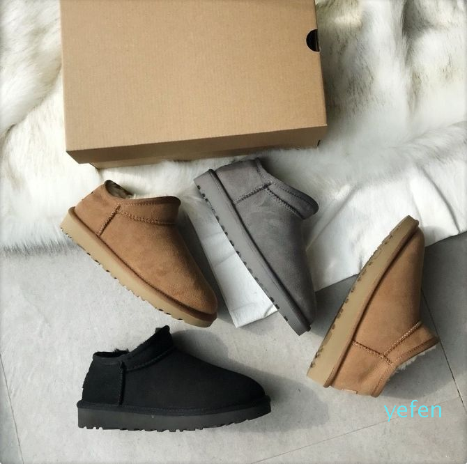 

Warm Boots Womens Mini Half Snow Boot USA Winter Full Fur Fluffy Furry Satin Ankle Boots, Grey