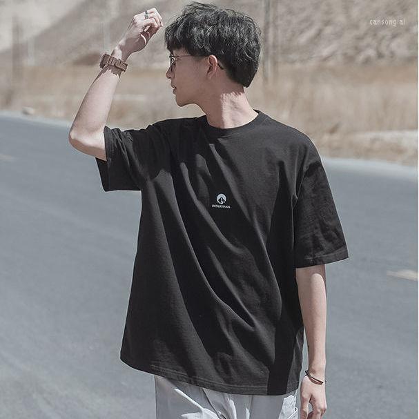 

Men's T Shirts Summer Short-sleeved Men's T-shirt Korean Loose Print Half-sleeved Round Neck Couple All-match Blouse, 09