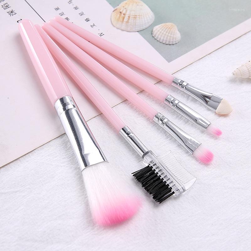 

Makeup Brushes 5pcs Set Eyeshadow Eyeliner Eyebrow Foundation Lip Highlight Make Up Brush Cosmetic Brochas Maquillaje