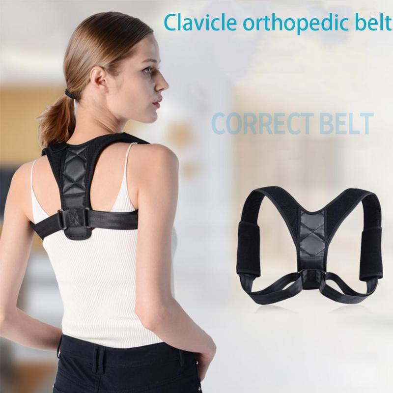 

Back Support Posture Corrector Adjustable Belt Spine Shoulder Brace Correction Straightener Corset, Black