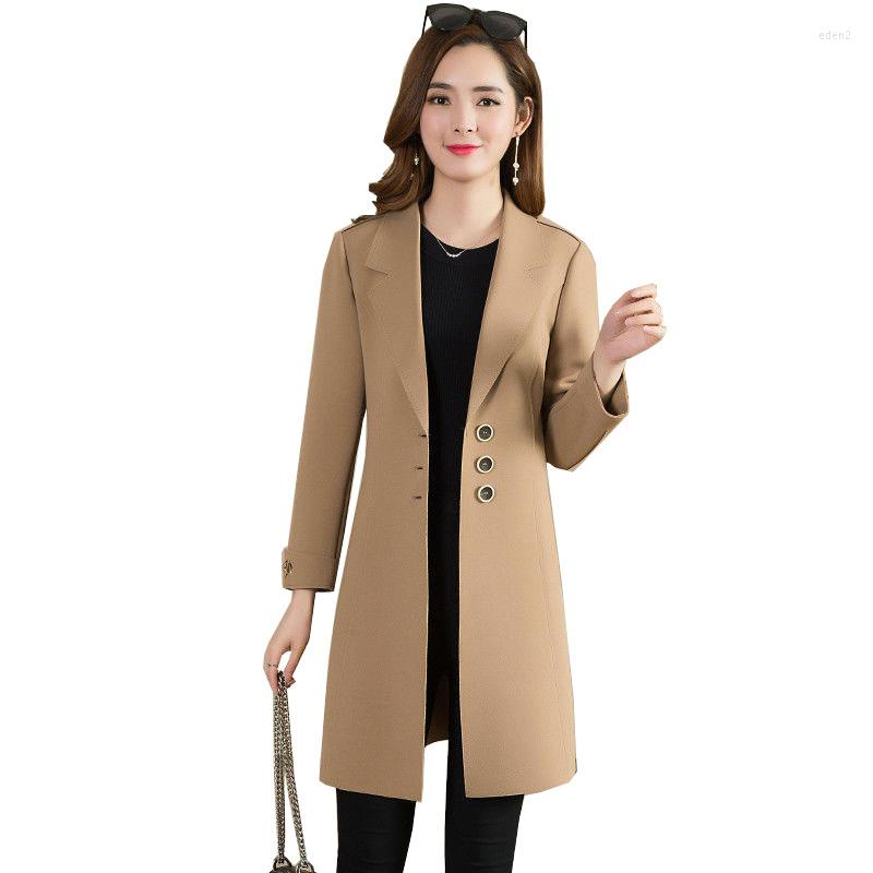 

Women's Trench Coats Women High-end Coat 2022 Middle-aged Mother Khaki Windbreaker Femme Mid-length Women's Autumn C1237