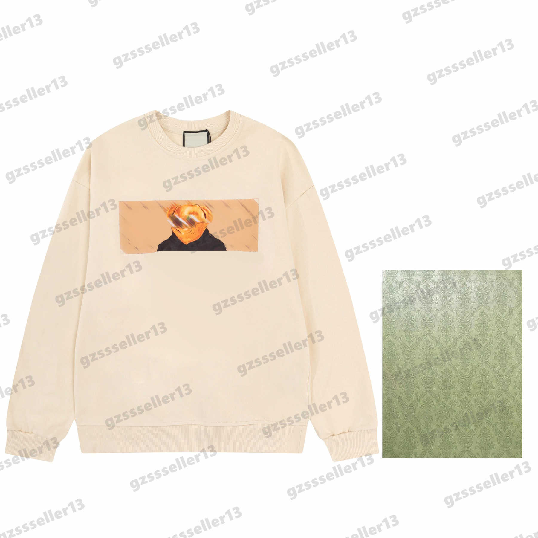 

Designer Sweatshirt For Womens Jumper Unisex Glasses Bear Letter Logo Print Hoodies Cotton Loose Long Sleeve Crew Neck Sweatshirts Size S-XL 0912