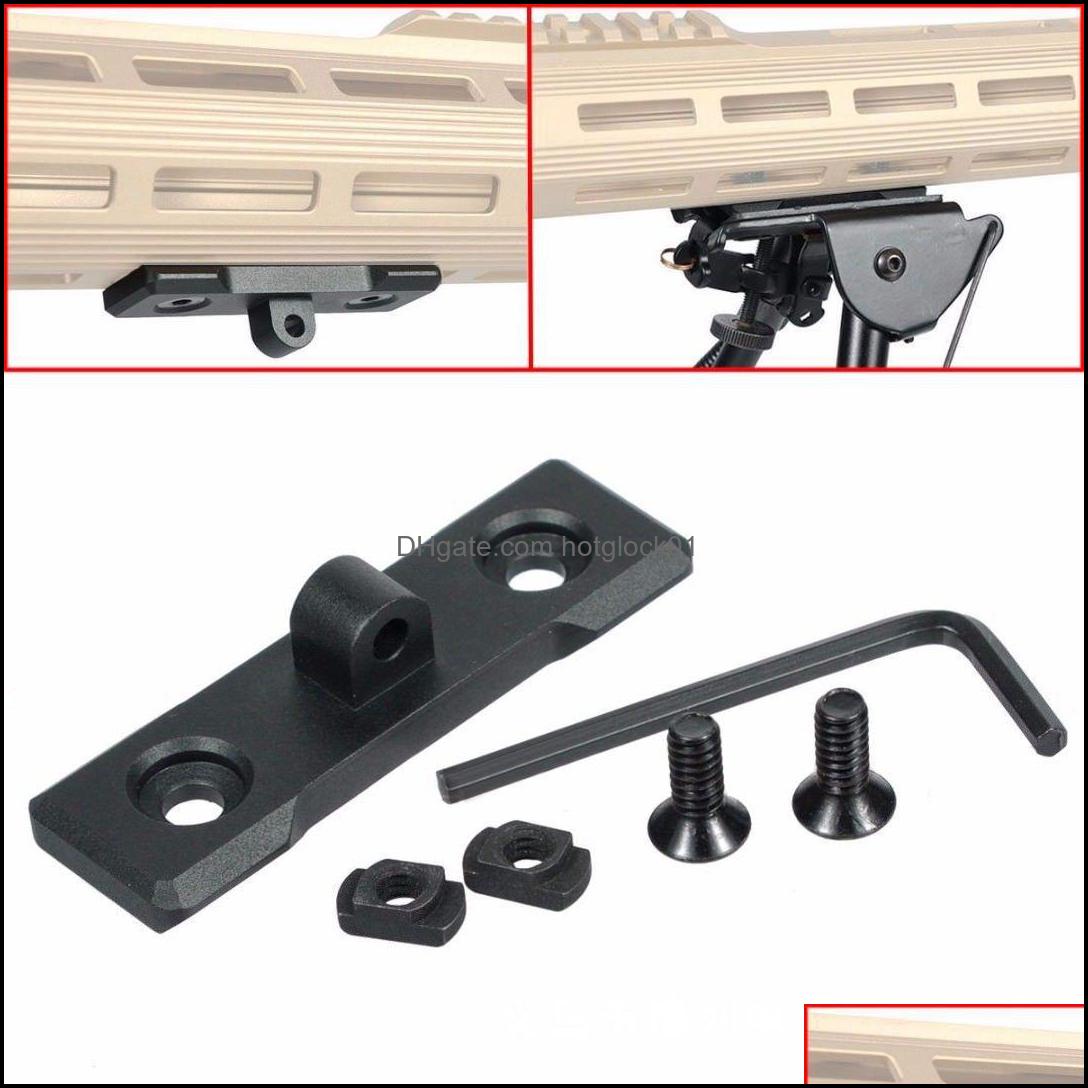 

Others Tactical Accessories Tactical M-Lok Bipod Mount Adapter Ar15 Adaptor Fits Mlok Rail For Harris Sling Stud Aluminum Hunting Acc Otkrc, Bk