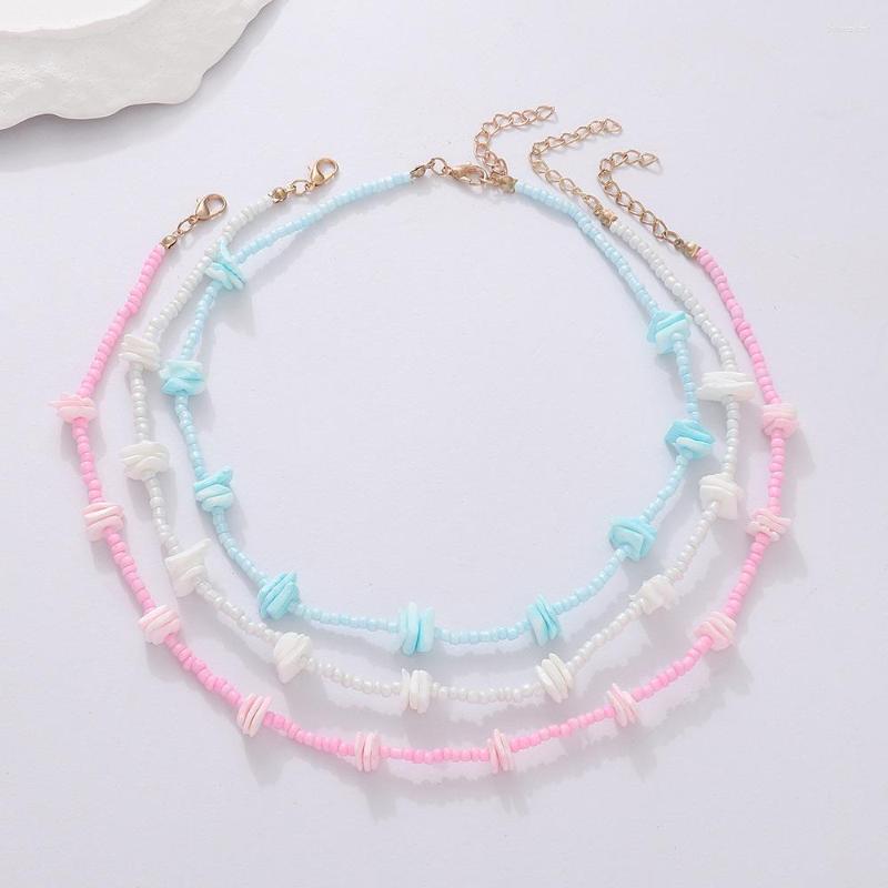 

Choker 2022 Handmade Korean Chic Candy Color Stone Beads Necklace Boho Jewelry