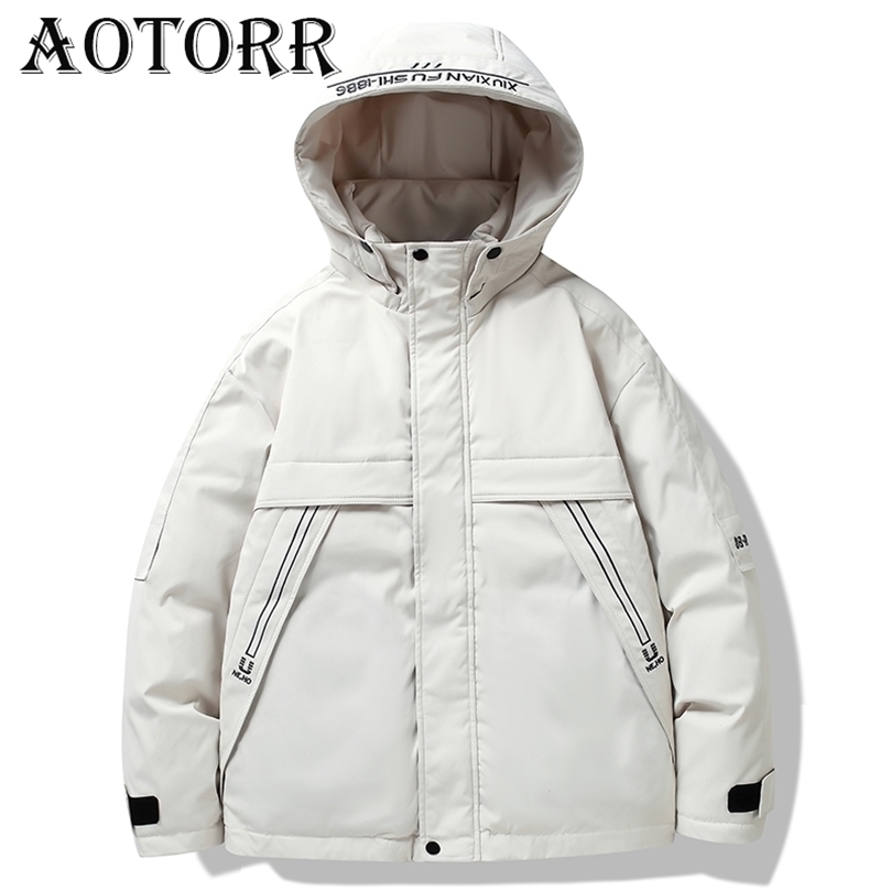 

Mens Down Parkas White Duck Down Jackets Mens Windproof Hooded Down Coats Fashion Solid Color Winter Warm Thicken Parkas High Quality Jackets 221010, Llw8816black