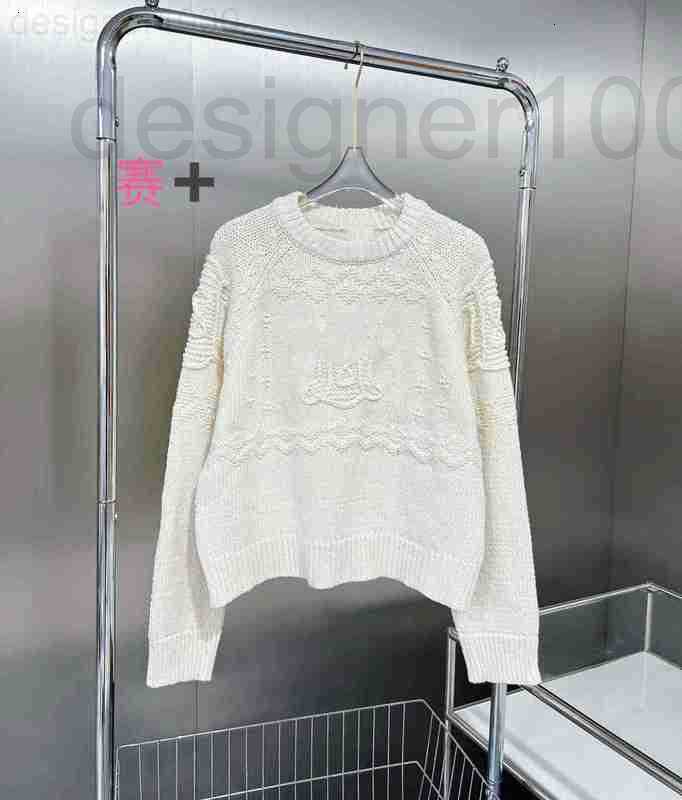 

Women' Knits & Tees designer Ce Autumn and Winter 2022 New 3D Crochet Arc de Triomphe Embroidery Sweater Slouchy CM2Y, 2# packing bag